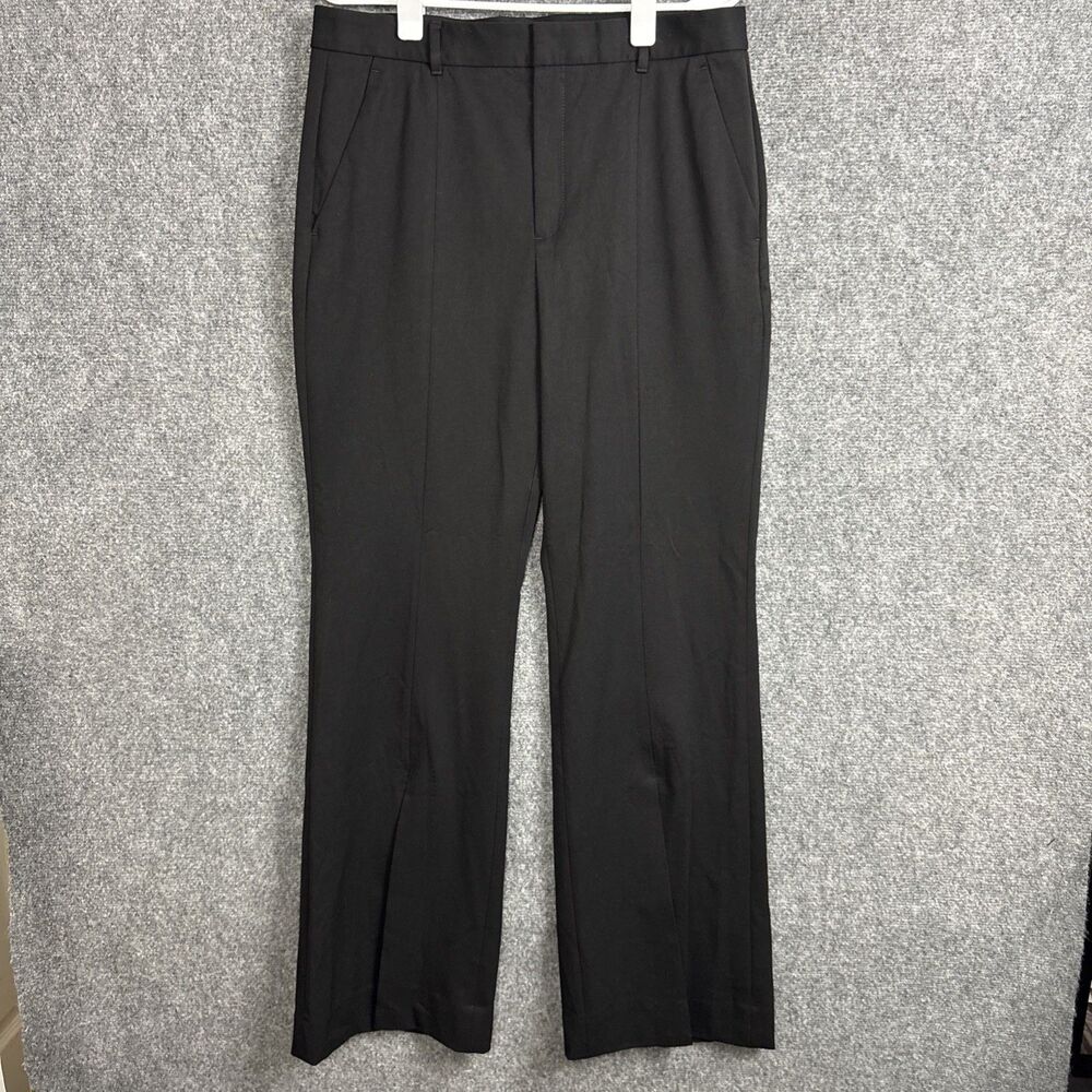 Banana Republic Bootcut Dress Pants Womens Size 12 Black Front Slit